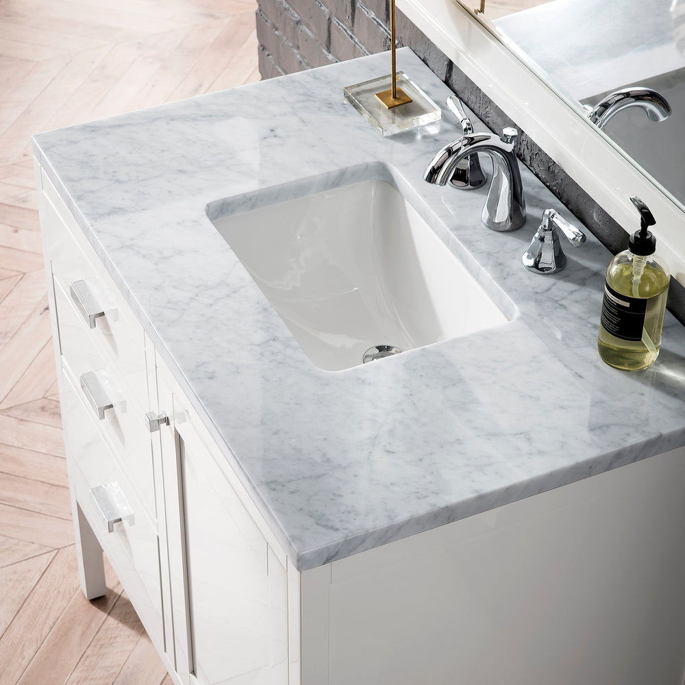 
                  
                    Addison 36" Single Vanity Cabinet in Glossy White Single Bathroom Vanity James Martin Vanities Carrara White Marble 
                  
                
