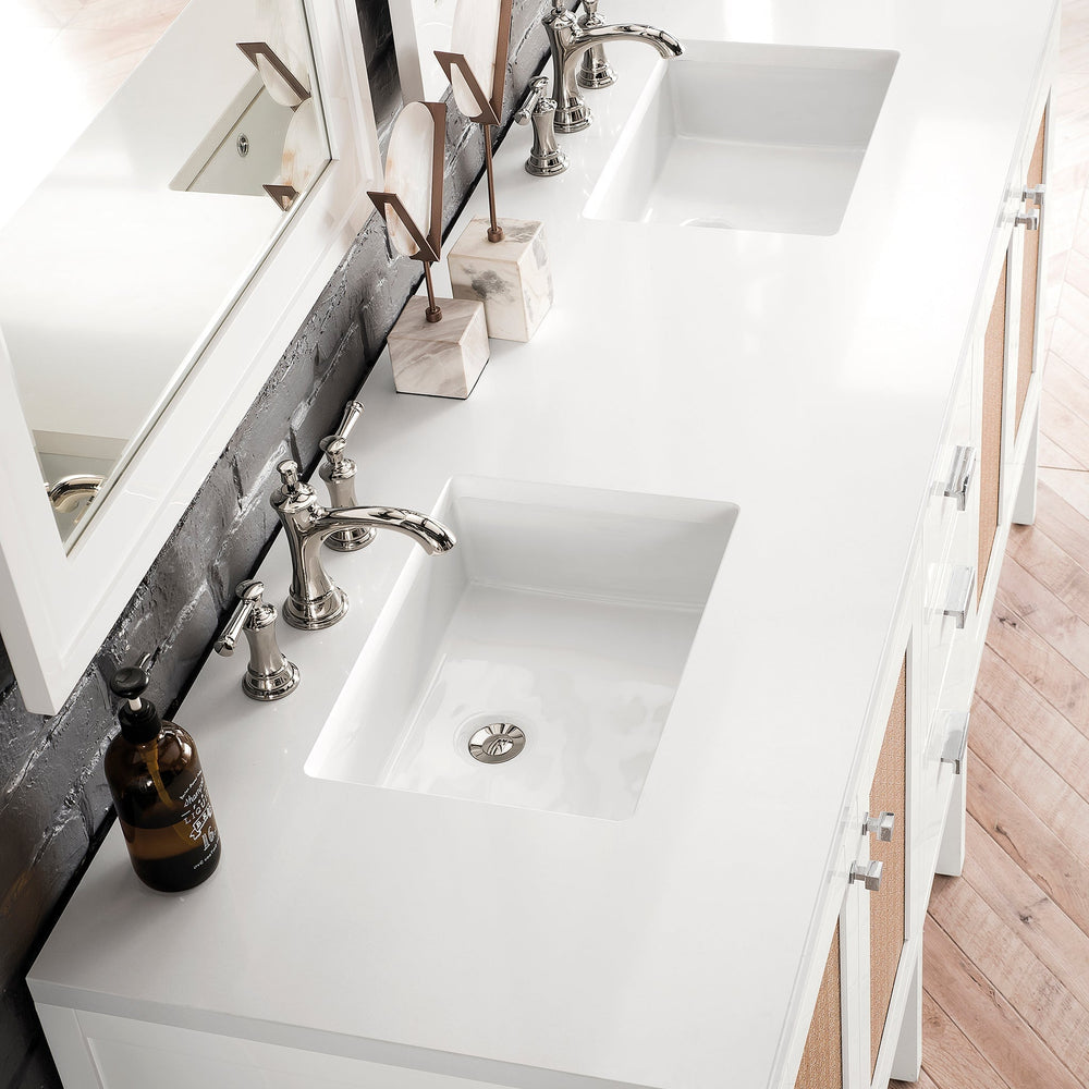 
                  
                    Addison 72" Double Vanity Cabinet in Glossy-White Double Bathroom Vanity James Martin Vanities White Zeus Quartz 
                  
                