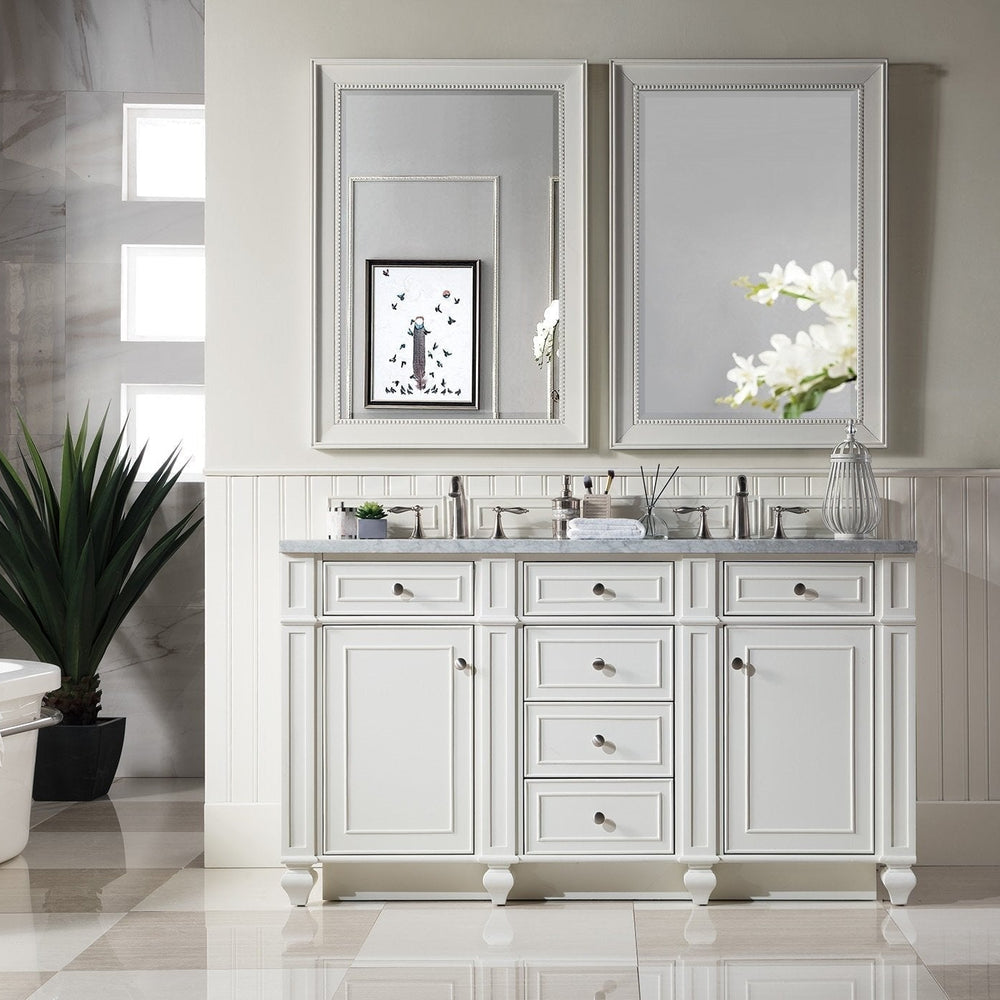 
                  
                    Bristol 60" Single Vanity in Bright White Double bathroom Vanity James Martin Vanities 
                  
                
