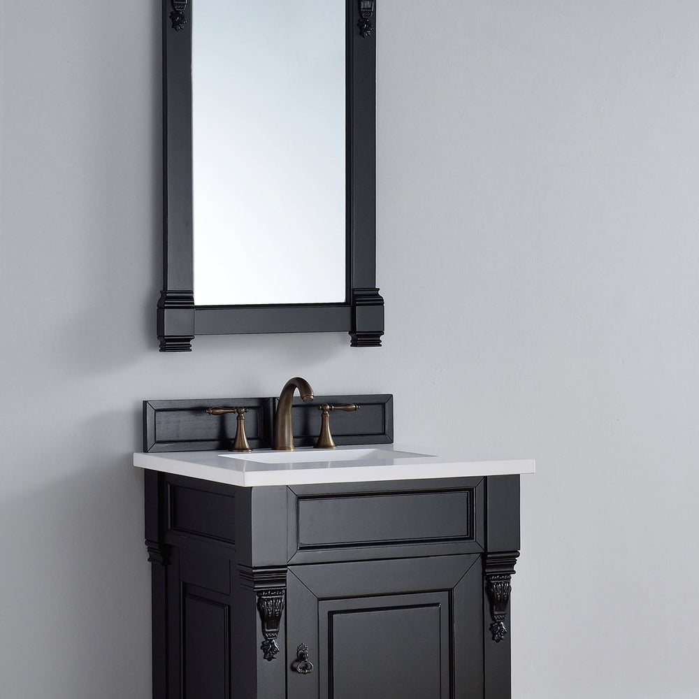 
                  
                    Brookfield 26" Single Bathroom Vanity in Antique Black Single Bathroom Vanity James Martin Vanities White Zeus Quartz 
                  
                