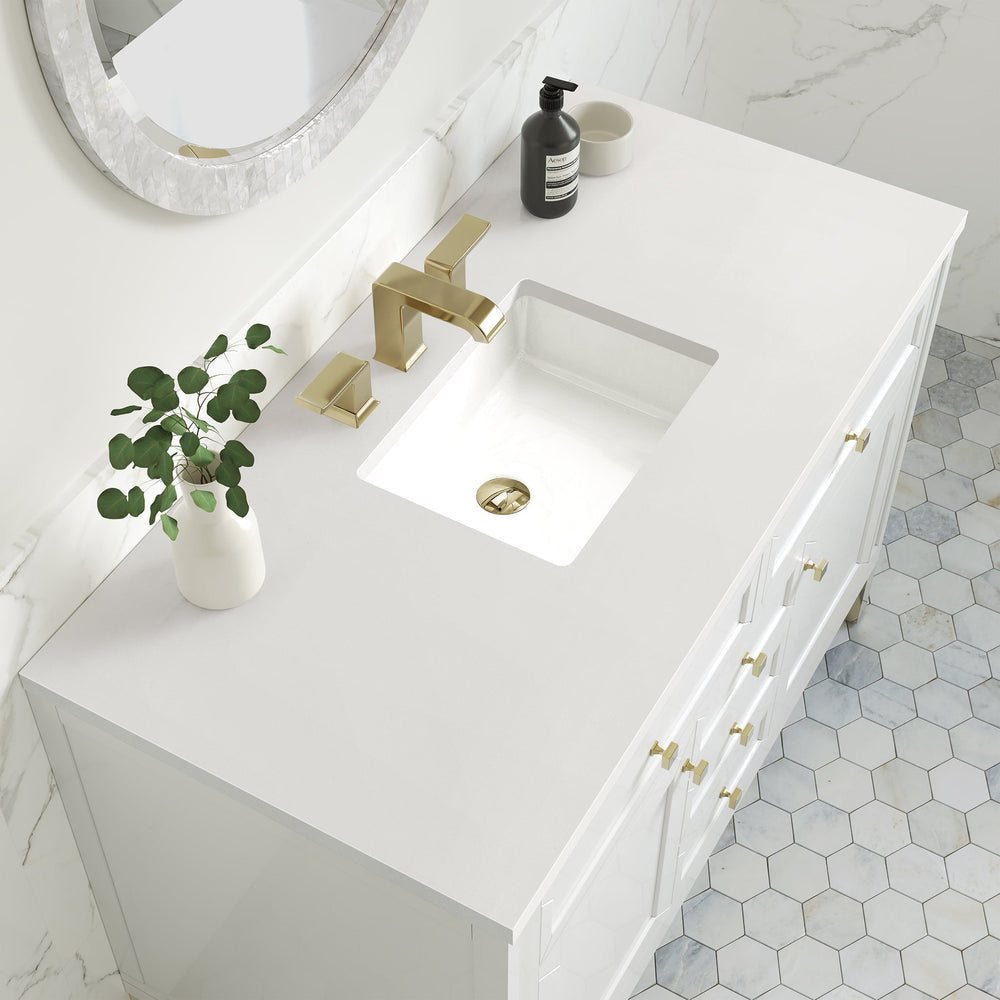 
                  
                    Chicago 48" Single Bathroom Vanity in Glossy White Single Bathroom Vanity James Martin Vanities White Zeus Quartz 
                  
                