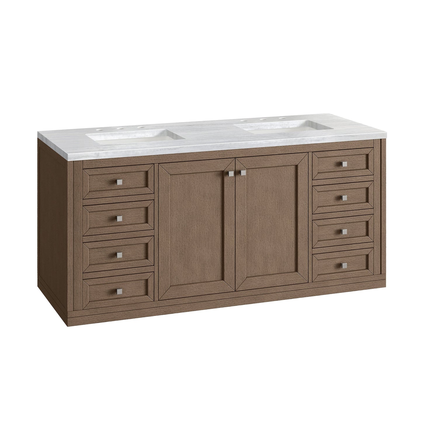 
                  
                    Chicago 60" Double Bathroom Vanity in Whitewashed Walnut Double bathroom Vanity James Martin Vanities 
                  
                