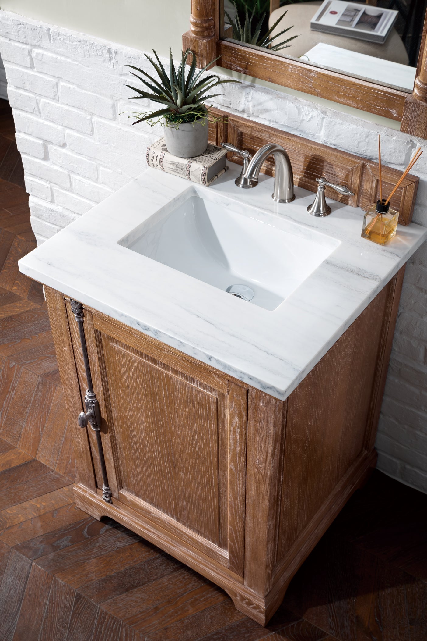 
                  
                    Providence 26" Single Bathroom Vanity in Driftwood Single Bathroom Vanity James Martin Vanities Arctic Fall Solid Surface 
                  
                