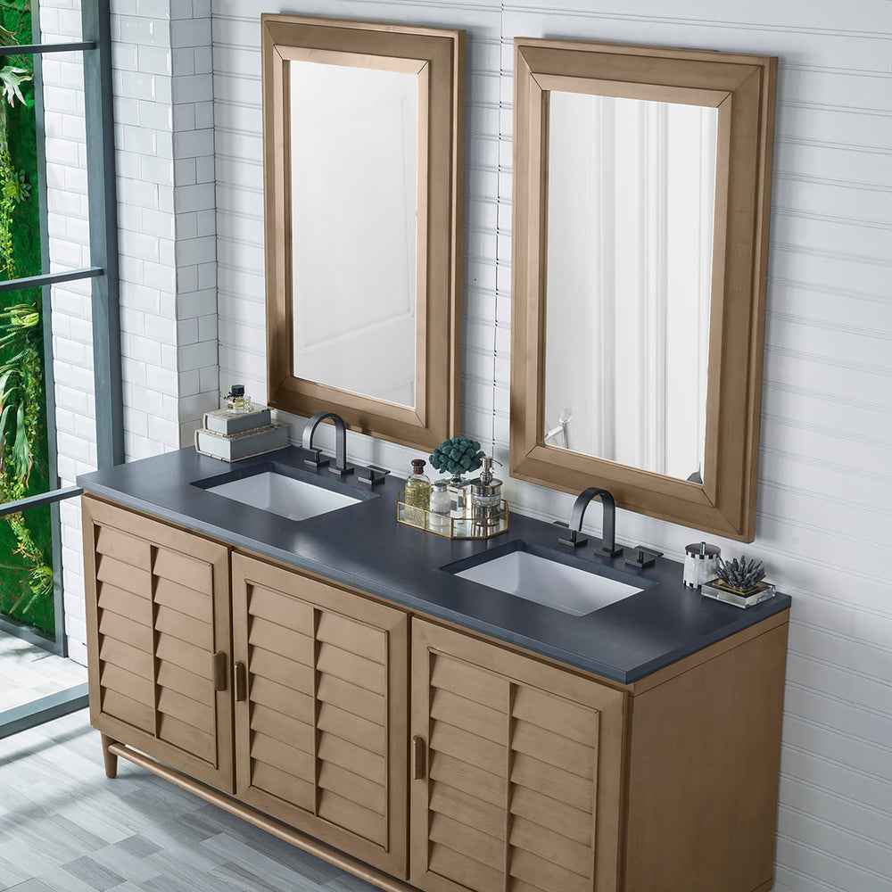 
                  
                    Portland 72" Double Bathroom Vanity Double bathroom Vanity James Martin Vanities Charcoal Soapstone Quartz 
                  
                