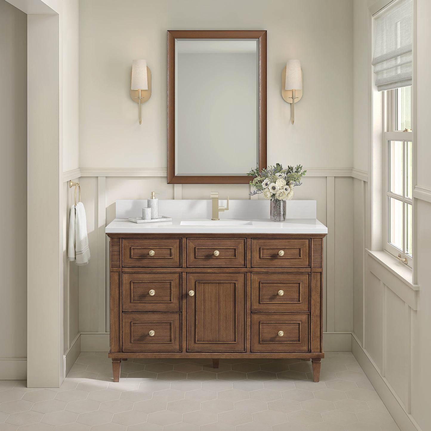 
                  
                    Lorelai 48" Single Vanity in Mid-Century Walnut
                  
                