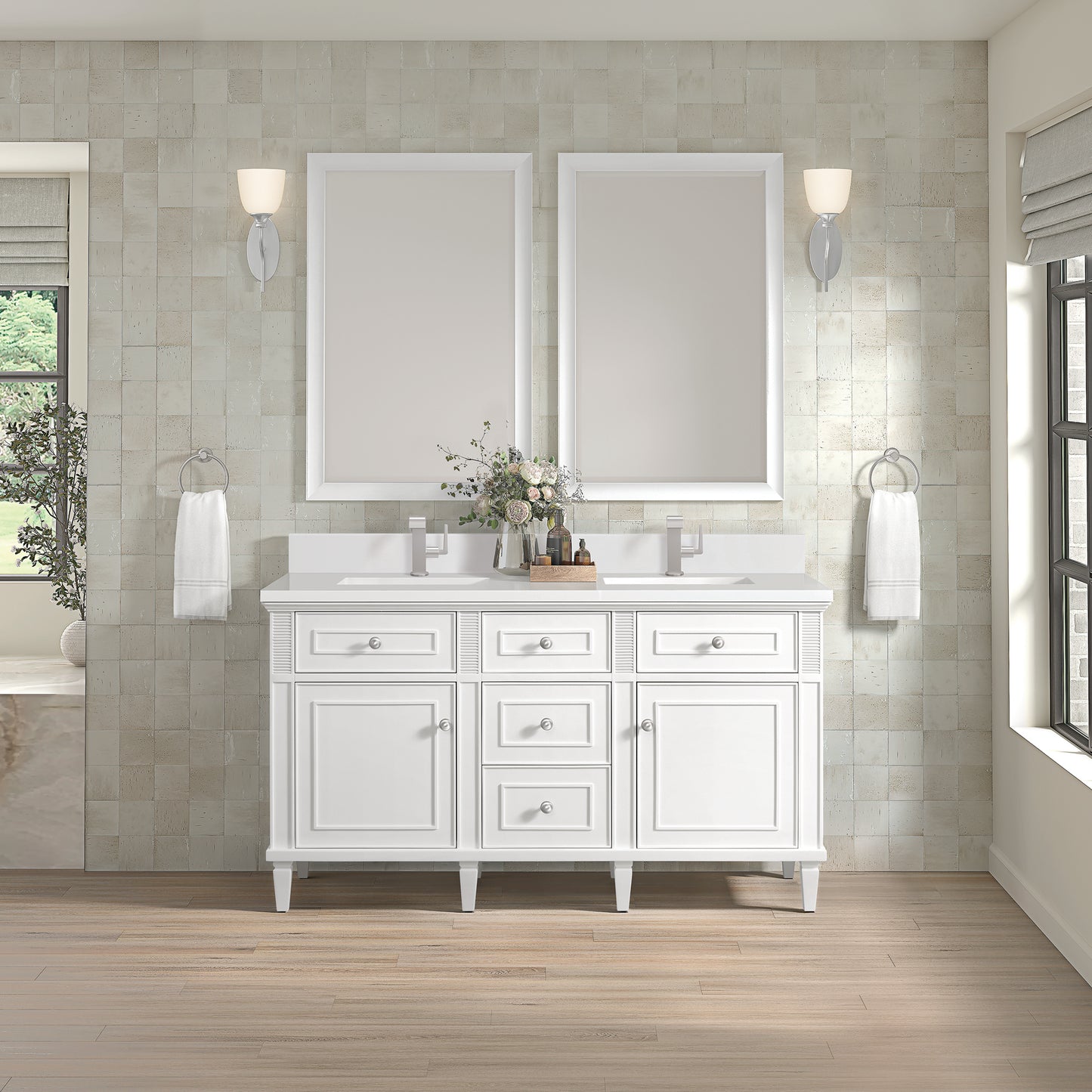 
                  
                    Lorelai 60" Double Vanity in Bright White
                  
                