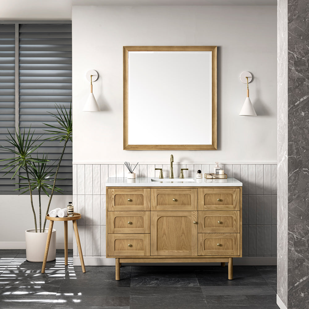 Bathroom Vanity with Live Edge Top Shelf Chicago Makers Studio