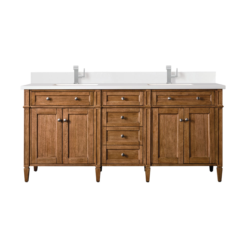 
                  
                    Brittany 72" Double Vanity Cabinet in  Saddle Brown
                  
                