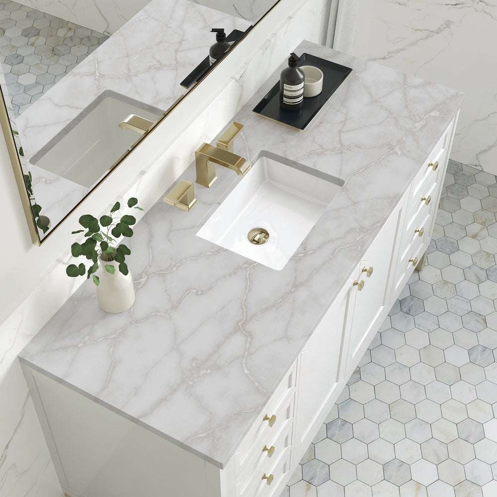 
                  
                    Chicago 60" Single Bathroom Vanity in Glossy White
                  
                