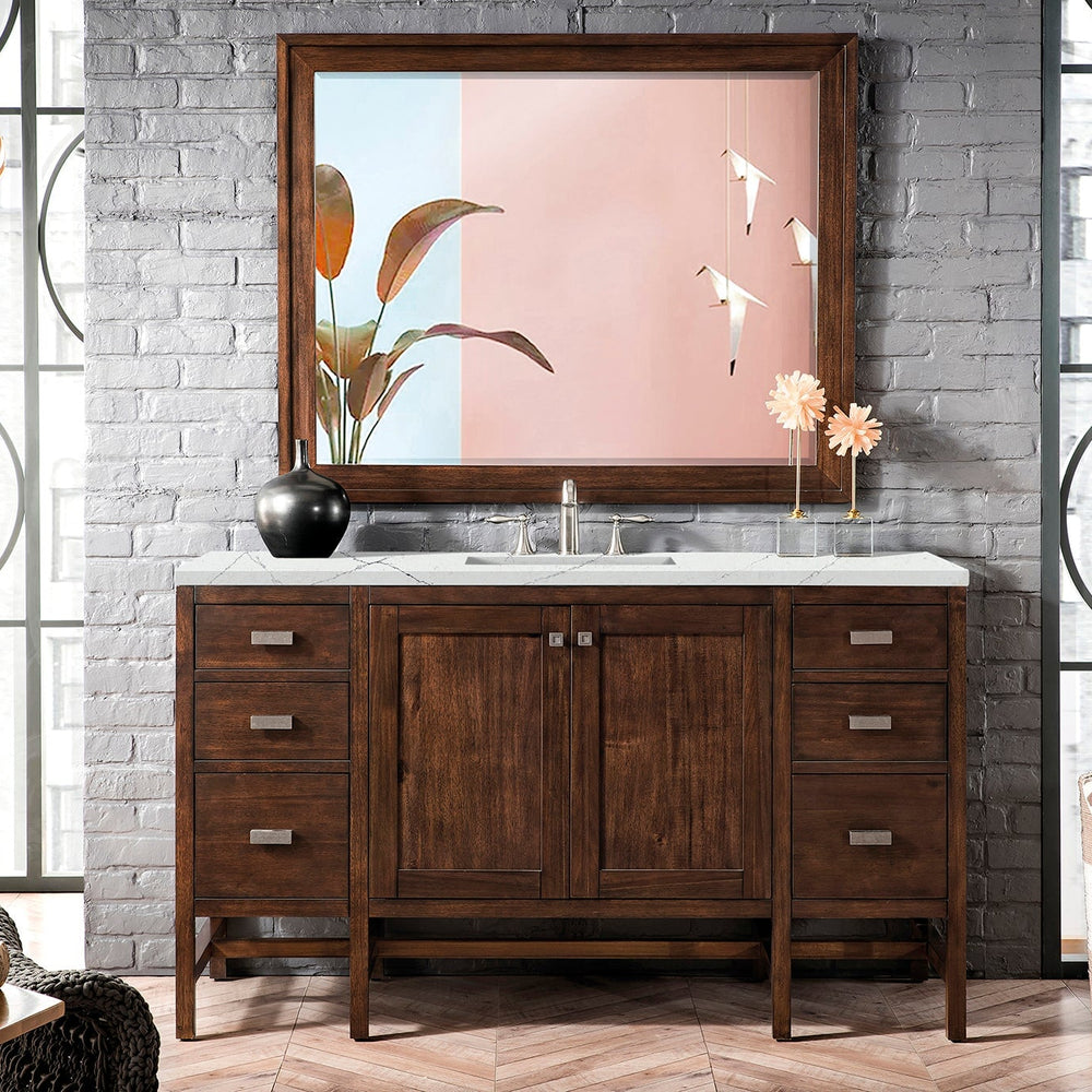 
                  
                    Addison 60" Single Vanity Cabinet in Mid-Century Acacia Single Bathroom Vanity James Martin Vanities Ethereal Noctis Silestone 
                  
                