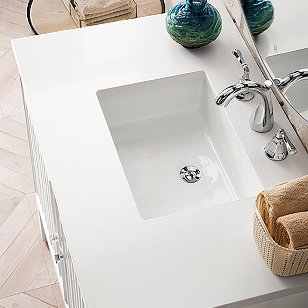 
                  
                    Athens 30" Single Vanity Cabinet in Glossy White Single Bathroom Vanity James Martin Vanities 
                  
                