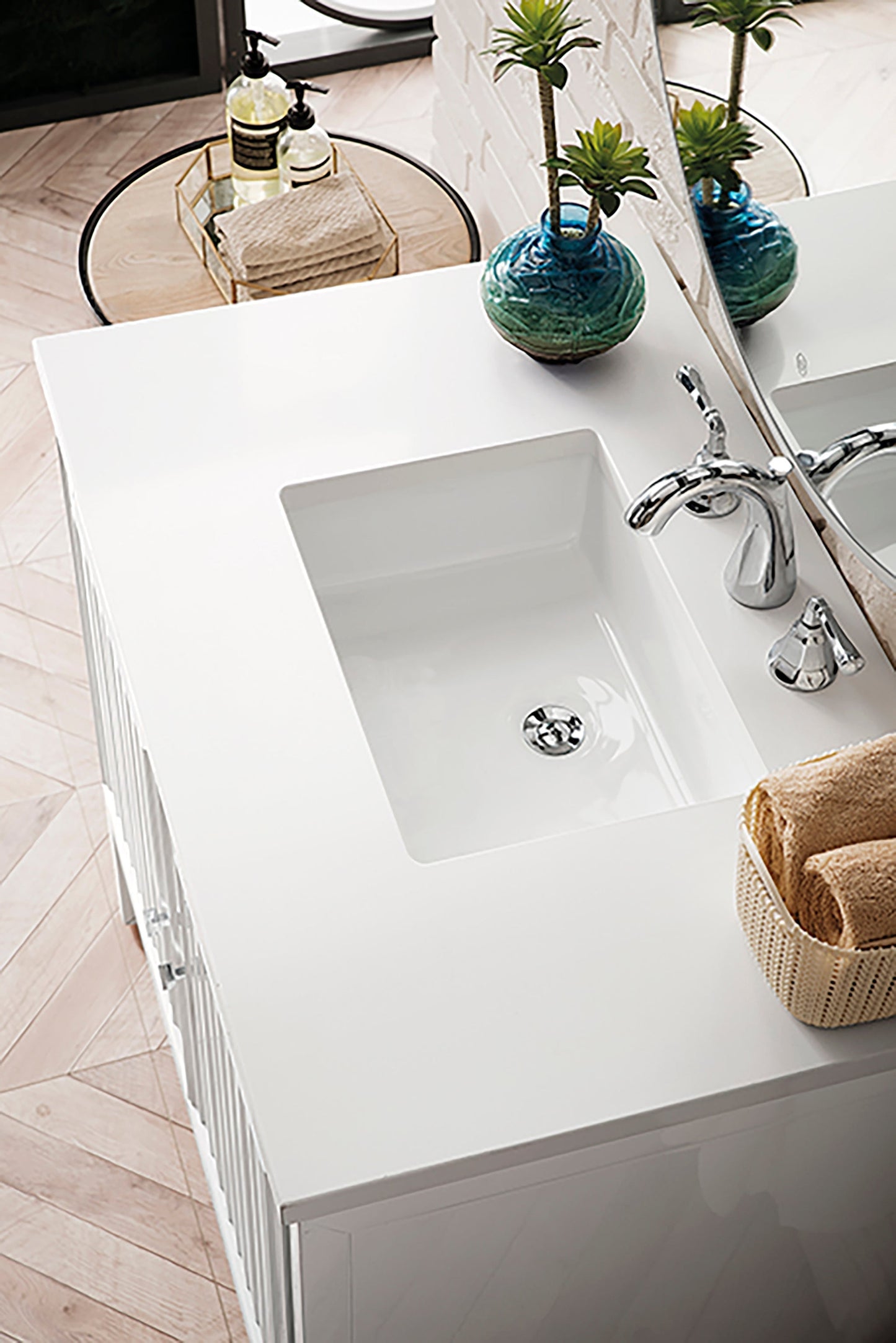 
                  
                    Athens 30" Single Vanity Cabinet in Glossy White Single Bathroom Vanity James Martin Vanities 
                  
                