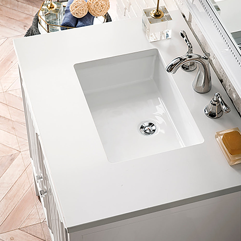 
                  
                    Athens 30" Single Vanity Cabinet in Glossy White Single Bathroom Vanity James Martin Vanities White Zeus Quartz 
                  
                