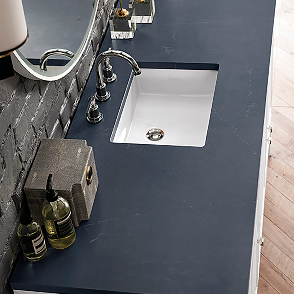 
                  
                    Athens 60" Single Vanity Cabinet , Glossy White Single Bathroom Vanity James Martin Vanities Charcoal Soapstone Silestone 
                  
                