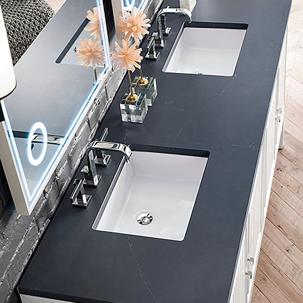 
                  
                    Athens 72" Double Vanity Cabinet, Glossy White Double Bathroom Vanity James Martin Vanities Charcoal Soapstone Silestone 
                  
                