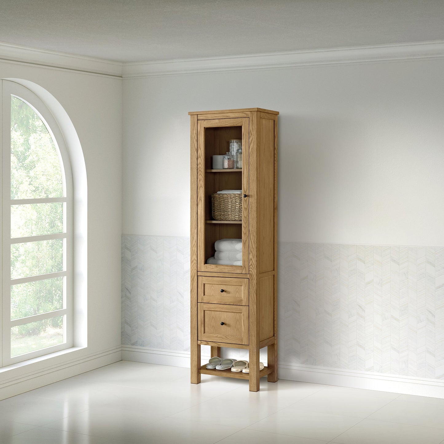 
                  
                    Breckenridge 22" Linen Cabinet in Light Natural Oak Linen Cabinet James Martin Vanities 
                  
                