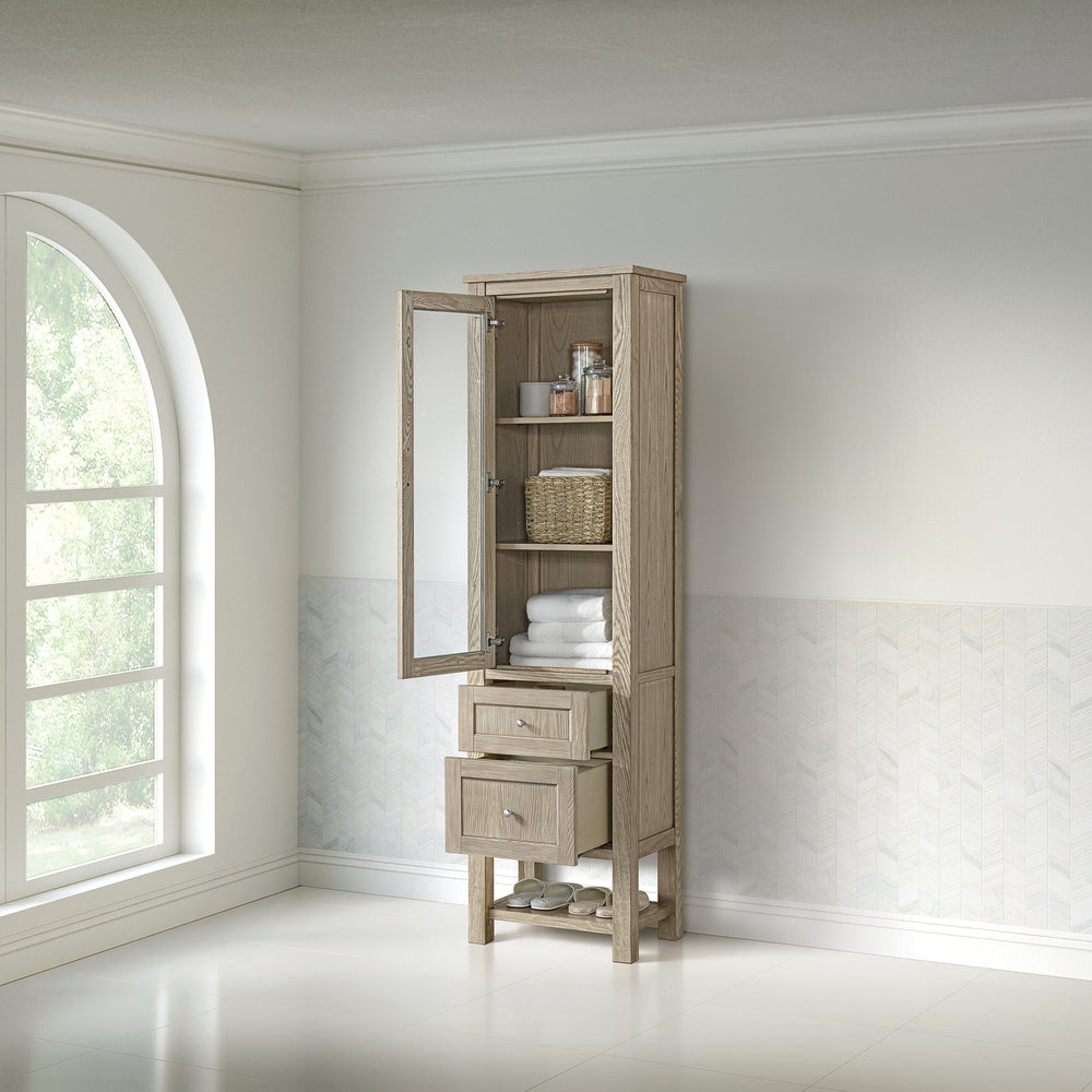 
                  
                    Breckenridge 22" Linen Cabinet in Whitewashed Oak Linen Cabinet James Martin Vanities 
                  
                