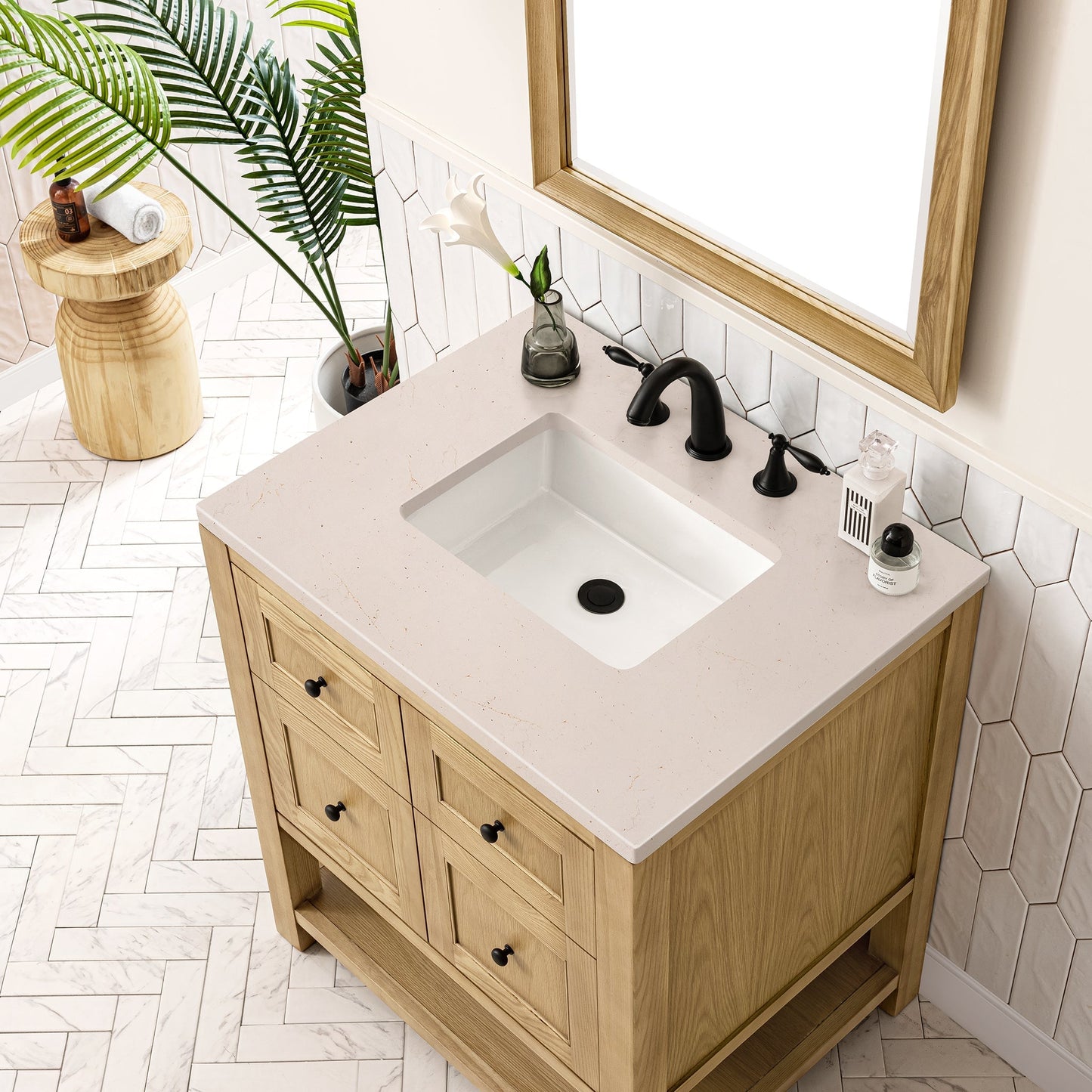 
                  
                    Breckenridge 30" Single Vanity in Light Natural Oak Single Vanity James Martin Vanities Eternal Marfil Silestone 
                  
                