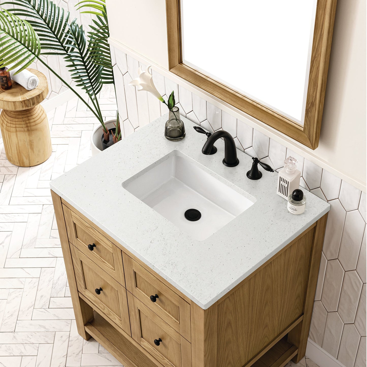 
                  
                    Breckenridge 30" Single Vanity in Light Natural Oak Single Vanity James Martin Vanities Lime Delight Silestone 
                  
                