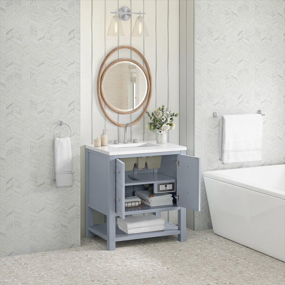 
                  
                    Breckenridge 30" Single Vanity in Serenity Blue Single Vanity James Martin Vanities 
                  
                