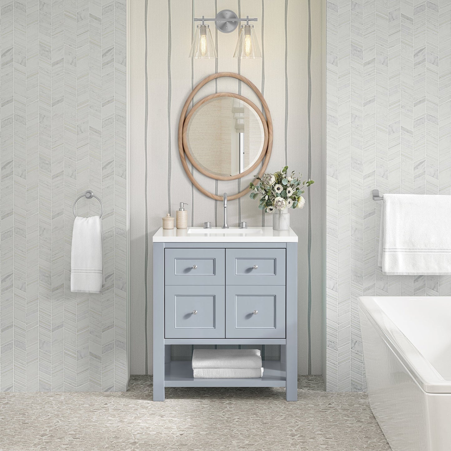 Breckenridge 30" Single Vanity in Serenity Blue Single Vanity James Martin Vanities 