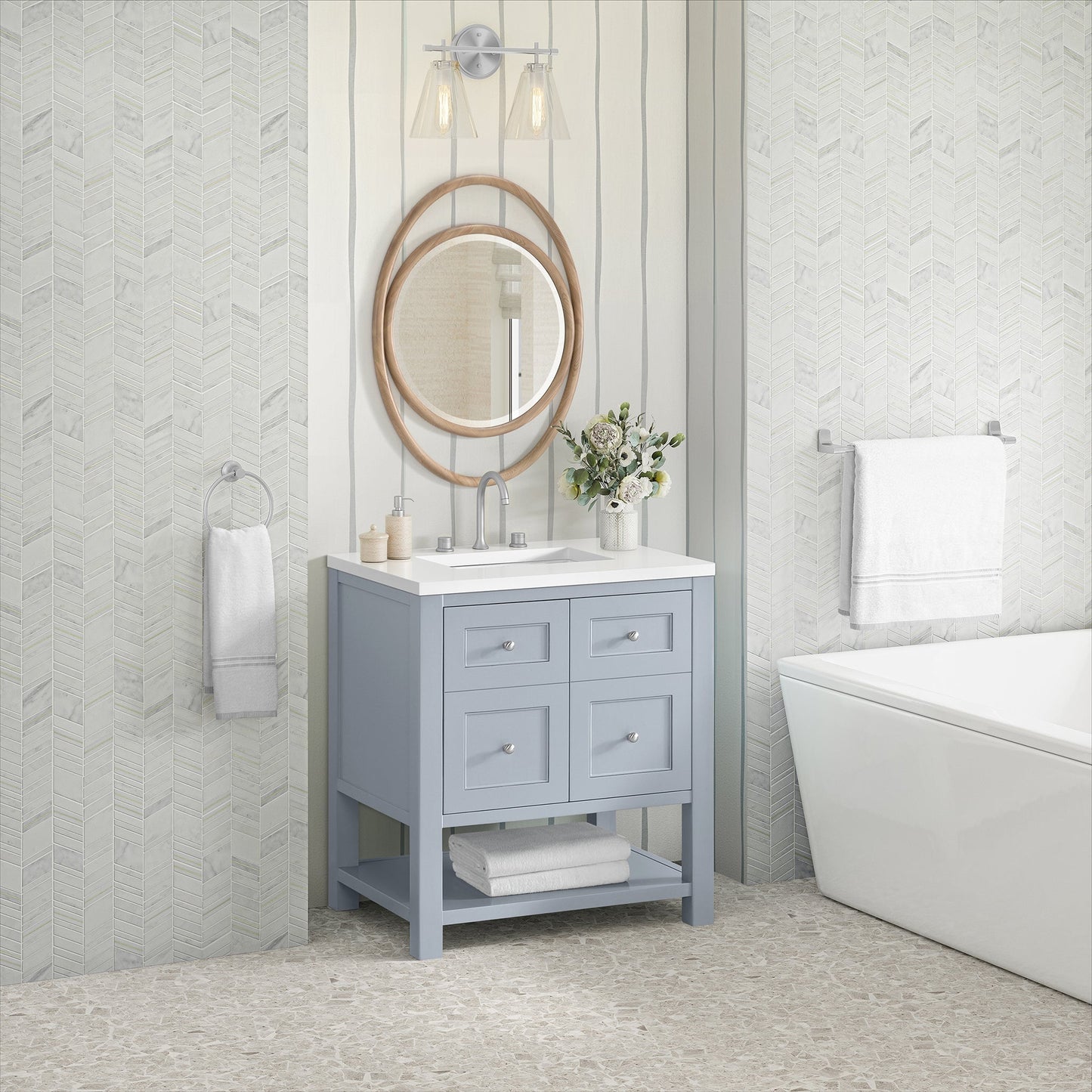 
                  
                    Breckenridge 30" Single Vanity in Serenity Blue Single Vanity James Martin Vanities 
                  
                