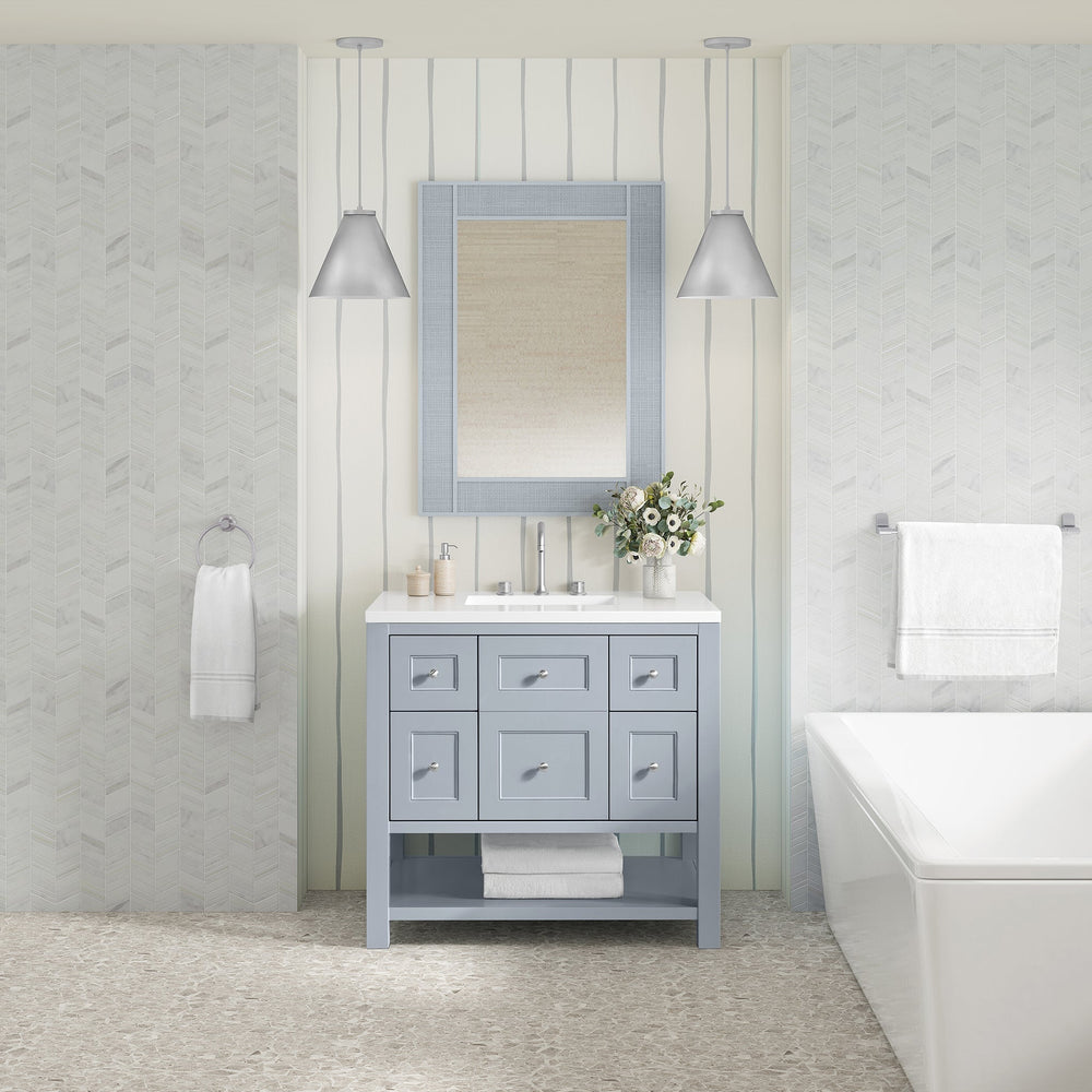 Breckenridge 36" Single Vanity in Serenity Blue Single Bathroom Vanity James Martin Vanities Select Your Top 