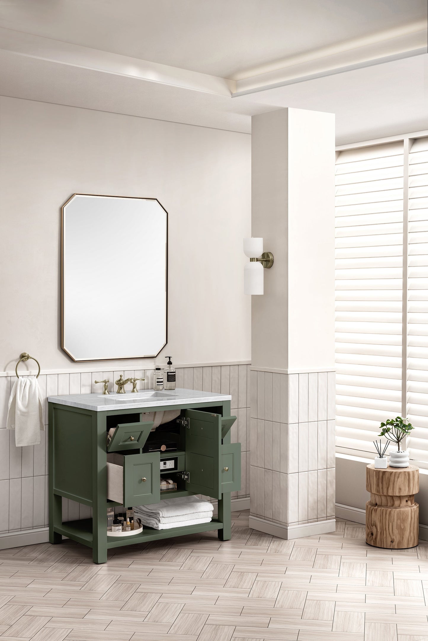 
                  
                    Breckenridge 36" Single Vanity in Smokey Celadon Single Bathroom Vanity James Martin Vanities 
                  
                