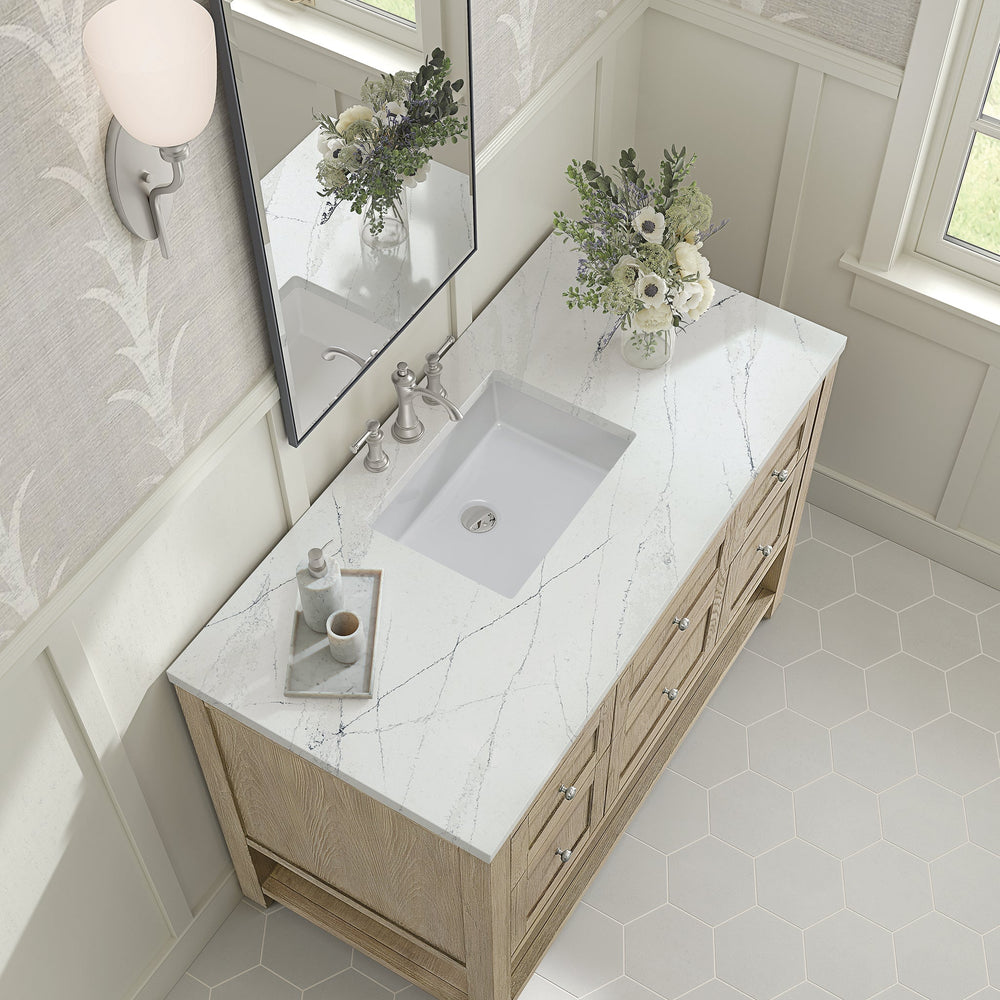 
                  
                    Breckenridge 48" Single Vanity in Whitewashed Oak Single Bathroom Vanity James Martin Vanities Ethereal Noctis Silestone 
                  
                