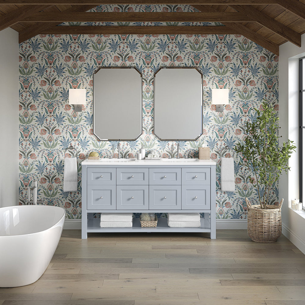 Breckenridge 60" Double Vanity in Serenity Blue Single Bathroom Vanity James Martin Vanities 