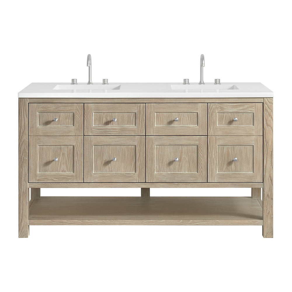 
                  
                    Breckenridge 60" Double Vanity in Whitewashed Oak Single Bathroom Vanity James Martin Vanities 
                  
                