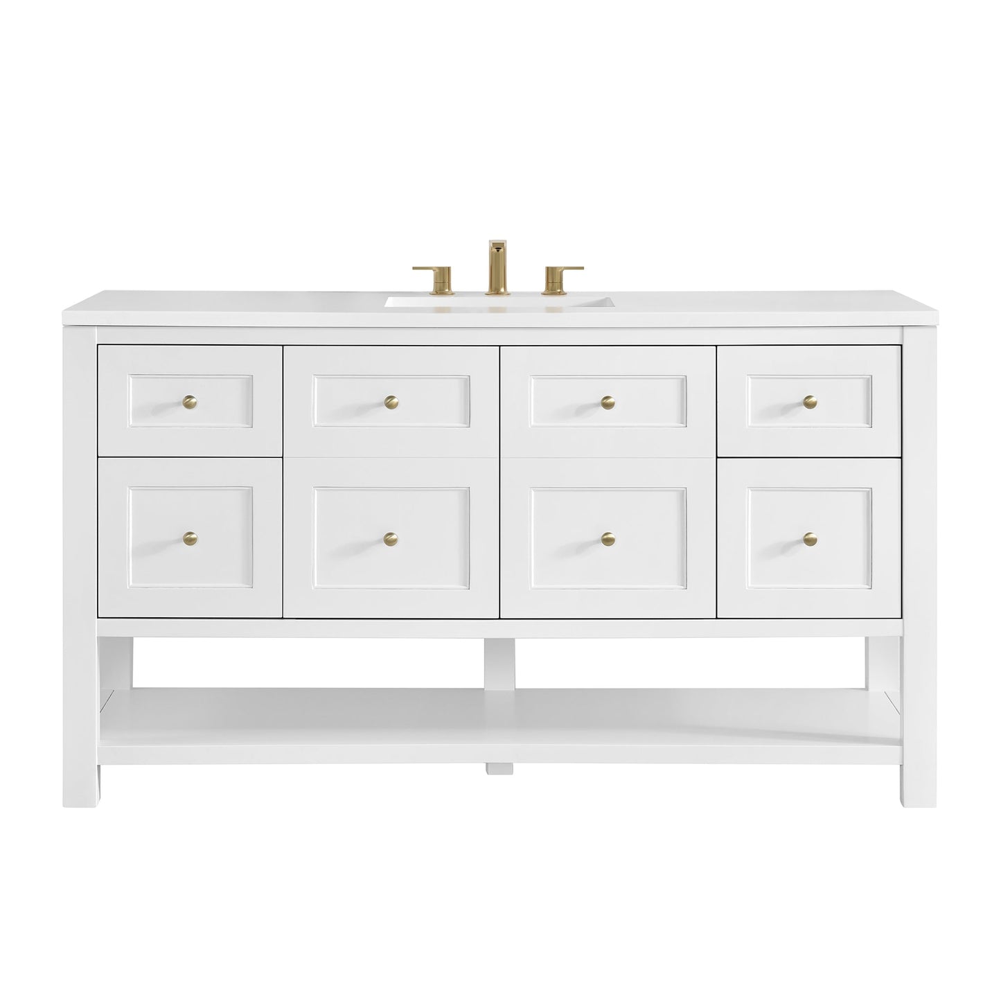 
                  
                    Breckenridge 60" Single Vanity in Bright White Single Bathroom Vanity James Martin Vanities 
                  
                