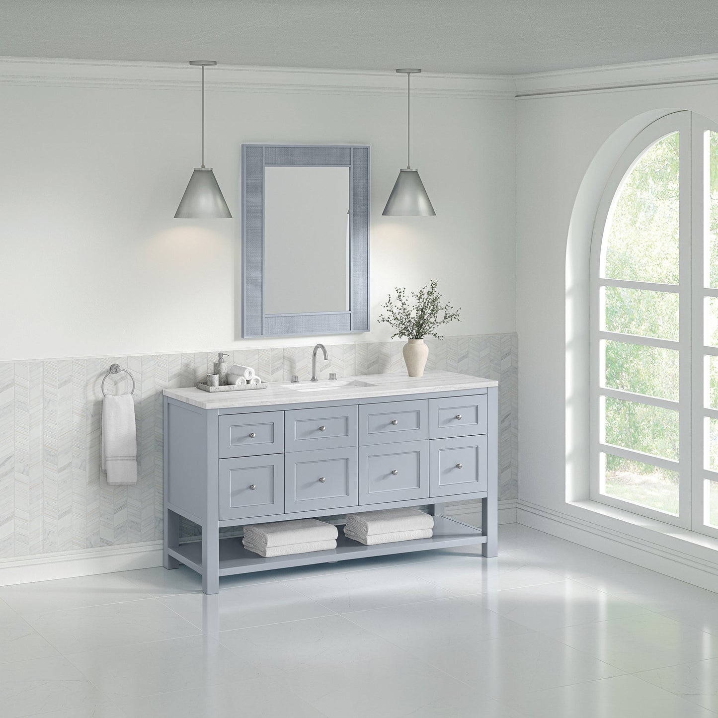 
                  
                    Breckenridge 60" Single Vanity in Serenity Blue Single Bathroom Vanity James Martin Vanities 
                  
                