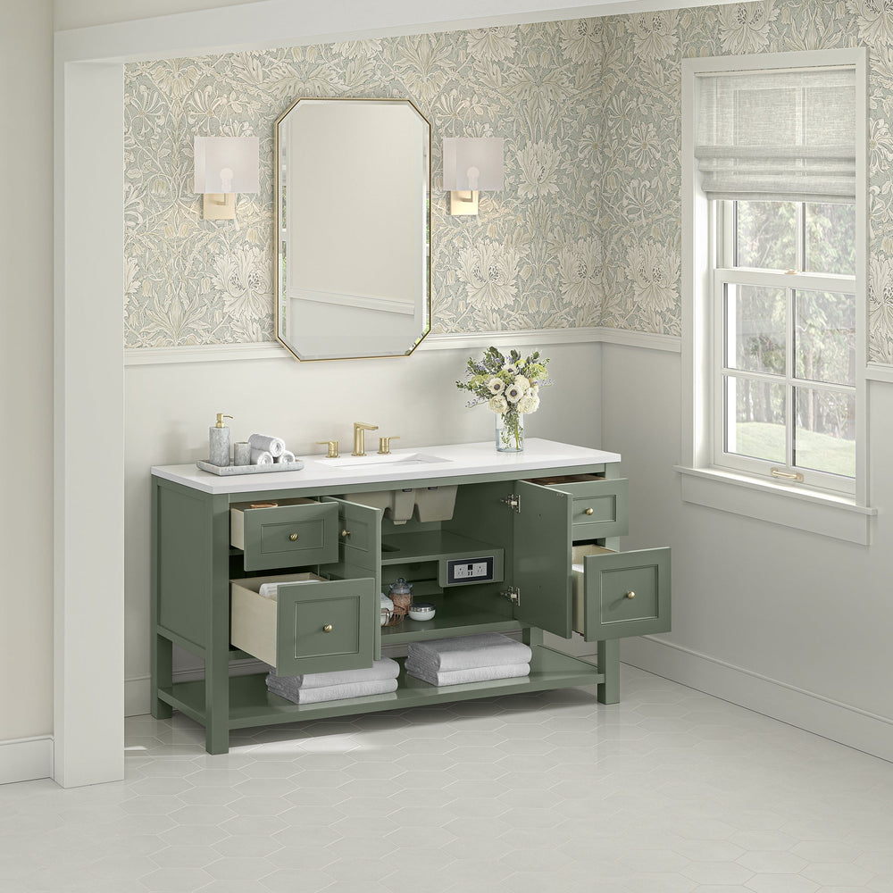 
                  
                    Breckenridge 60" Single Vanity in Smokey Celadon Single Bathroom Vanity James Martin Vanities 
                  
                