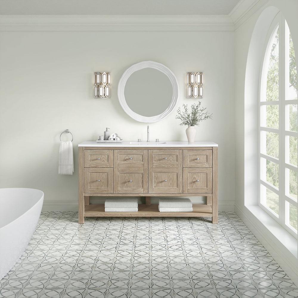 
                  
                    Breckenridge 60" Single Vanity in Whitewashed Oak Single Bathroom Vanity James Martin Vanities Select a Top 
                  
                