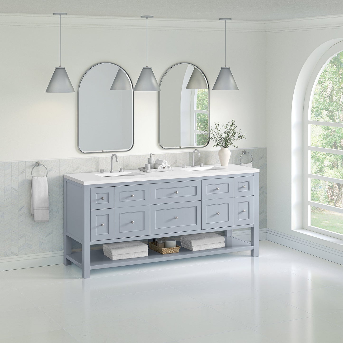 
                  
                    Breckenridge 72" Double Vanity in Serenity Blue Double Bathroom Vanity James Martin Vanities 
                  
                