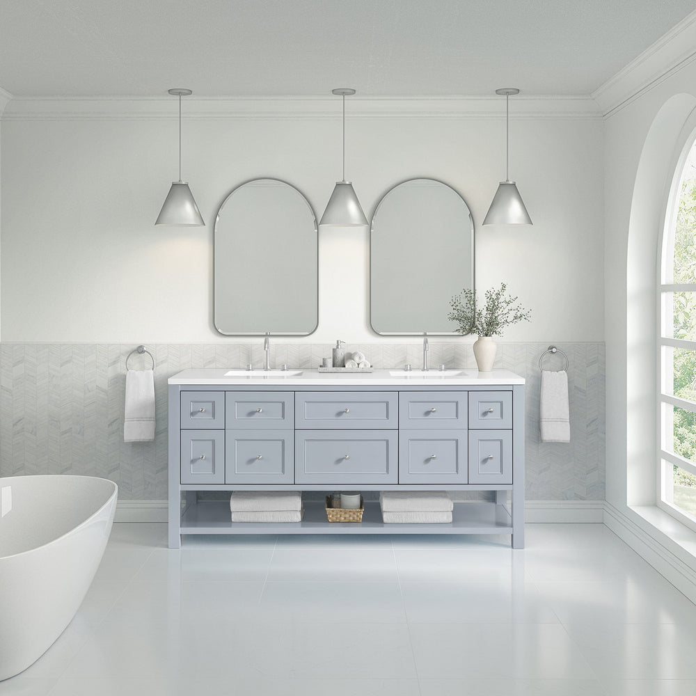 
                  
                    Breckenridge 72" Double Vanity in Serenity Blue Double Bathroom Vanity James Martin Vanities Select a Top 
                  
                