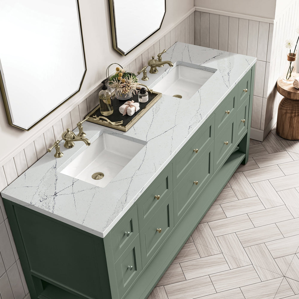 
                  
                    Breckenridge 72" Double Vanity in Smokey Celadon Double Bathroom Vanity James Martin Vanities Ethereal Noctis Silestone 
                  
                