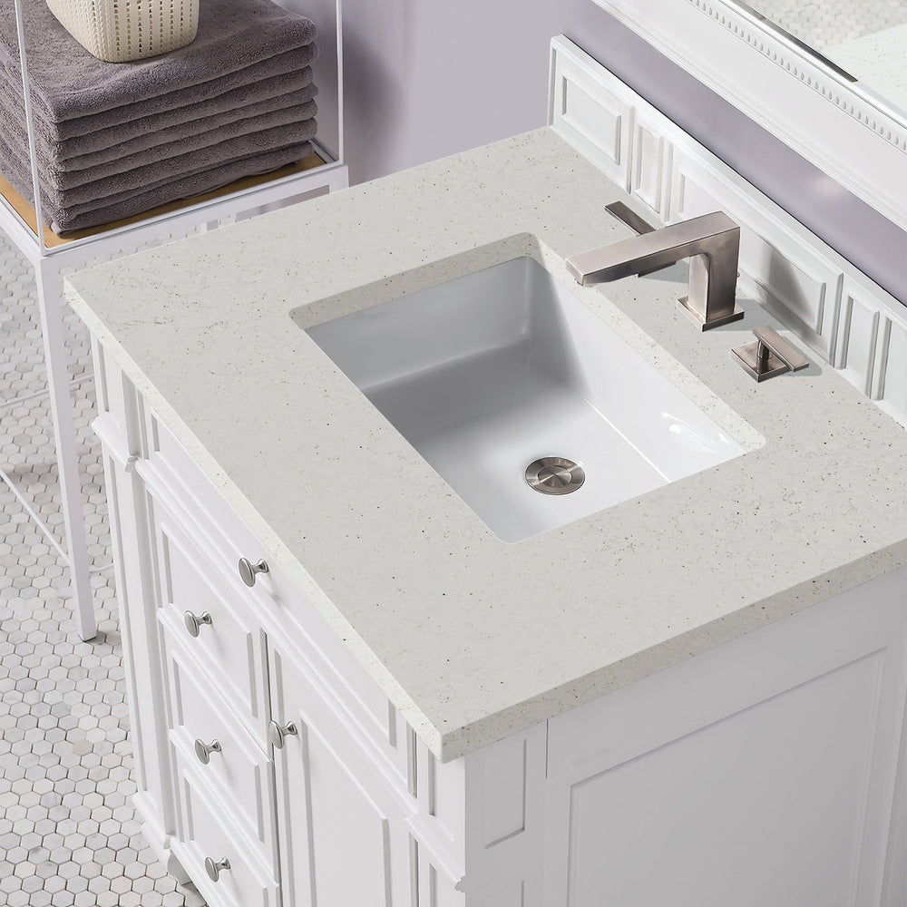 
                  
                    Bristol 30" Single Vanity in Bright White Single Bathroom Vanity James Martin Vanities Lime Delight Silestone 
                  
                