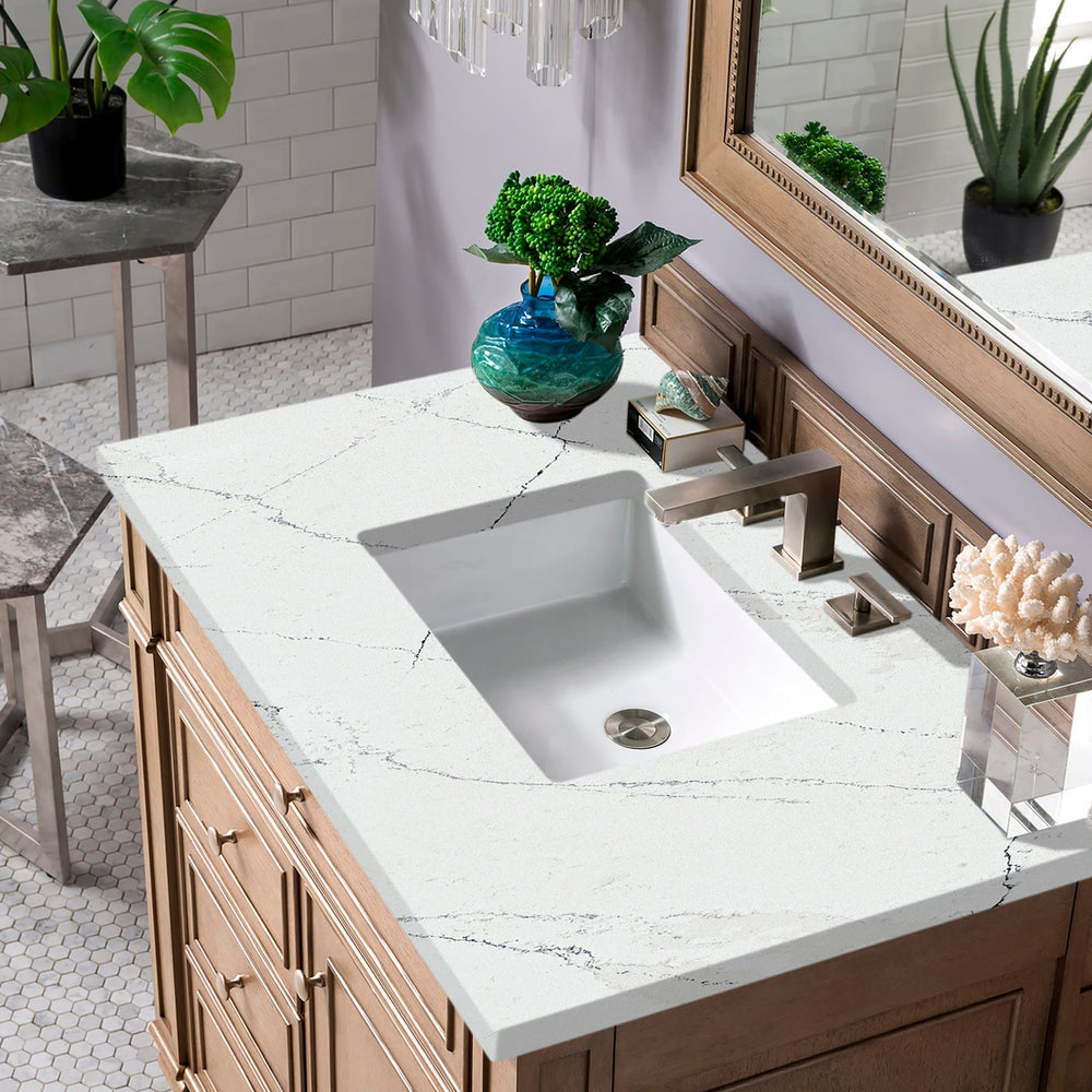 
                  
                    Bristol 36" Single Vanity in Whitewashed Walnut Single Bathroom Vanity James Martin Vanities Ethereal Noctis Silestone 
                  
                