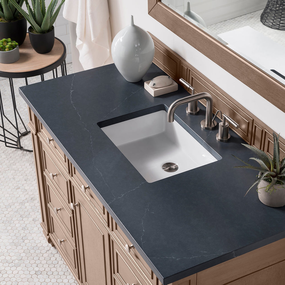 
                  
                    Bristol 48" Single Vanity in Whitewashed Walnut Single Bathroom Vanity James Martin Vanities Charcoal Soapstone Silestone 
                  
                