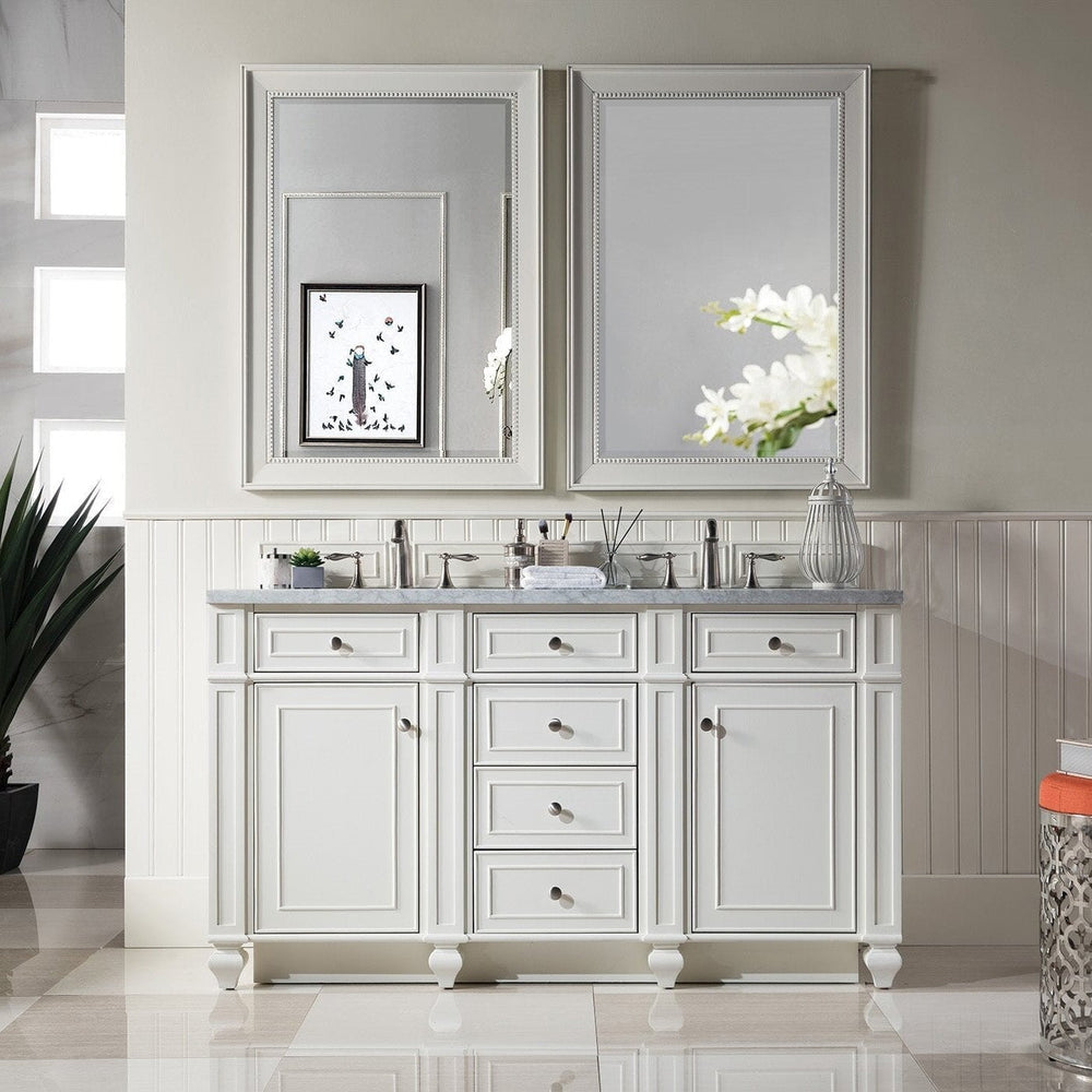 
                  
                    Bristol 60" Single Vanity in Bright White Double bathroom Vanity James Martin Vanities Select Your Top 
                  
                