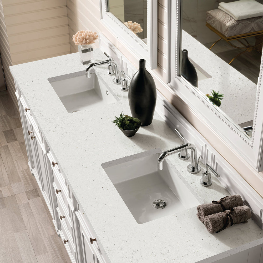 
                  
                    Bristol 72" Double Vanity in Bright White Double bathroom Vanity James Martin Vanities Lime Delight Silestone 
                  
                