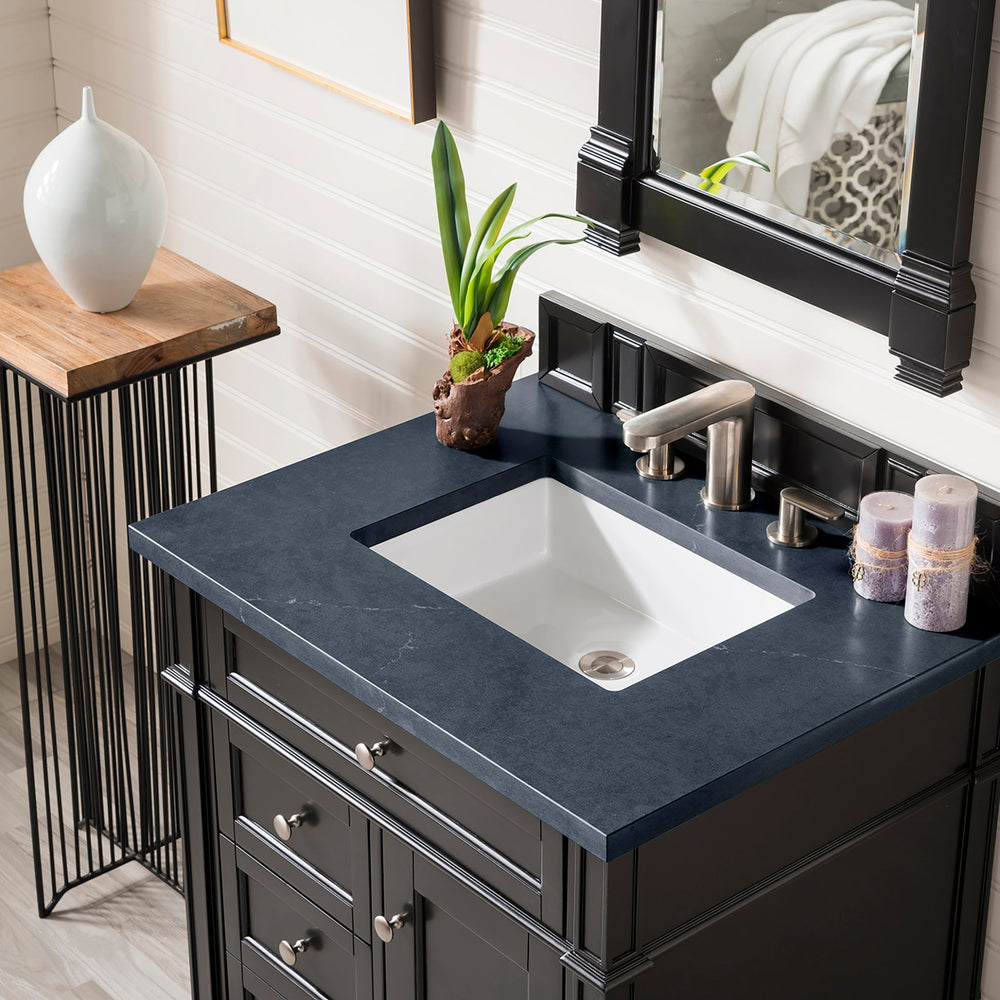 
                  
                    Brittany 30" Single Bathroom Vanity in Black Onyx Single Bathroom Vanity James Martin Vanities Charcoal Soapstone Silestone 
                  
                