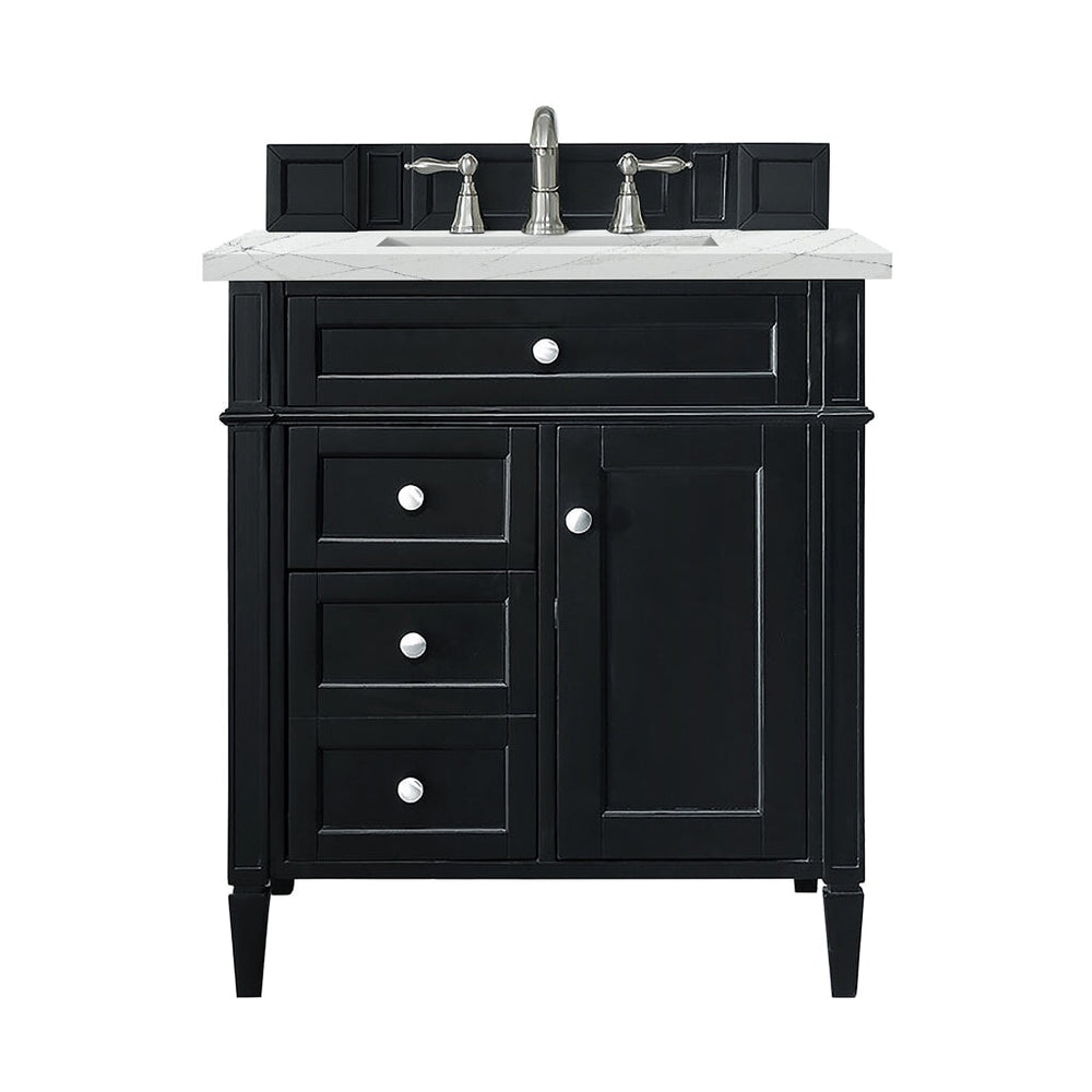 
                  
                    Brittany 30" Single Bathroom Vanity in Black Onyx Single Bathroom Vanity James Martin Vanities Ethereal Noctis Silestone 
                  
                