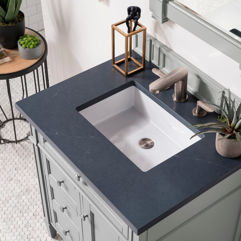 
                  
                    Brittany 30" Single Bathroom Vanity in Urban Gray Single Bathroom Vanity James Martin Vanities Charcoal Soapstone Silestone 
                  
                