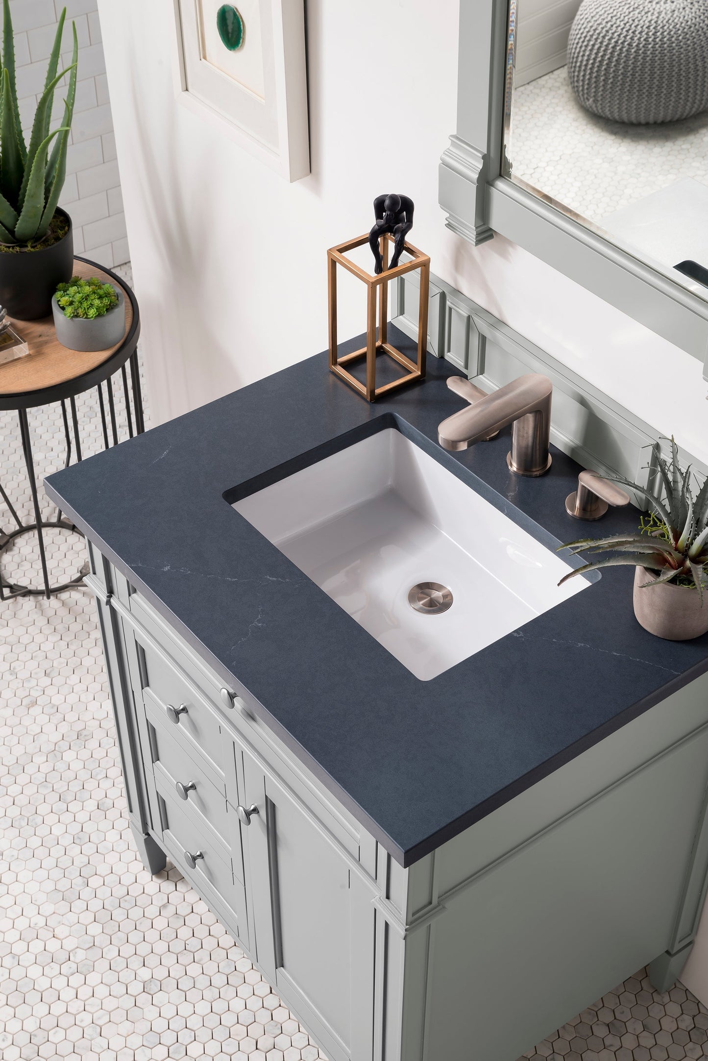 
                  
                    Brittany 30" Single Bathroom Vanity in Urban Gray Single Bathroom Vanity James Martin Vanities Charcoal Soapstone Silestone 
                  
                