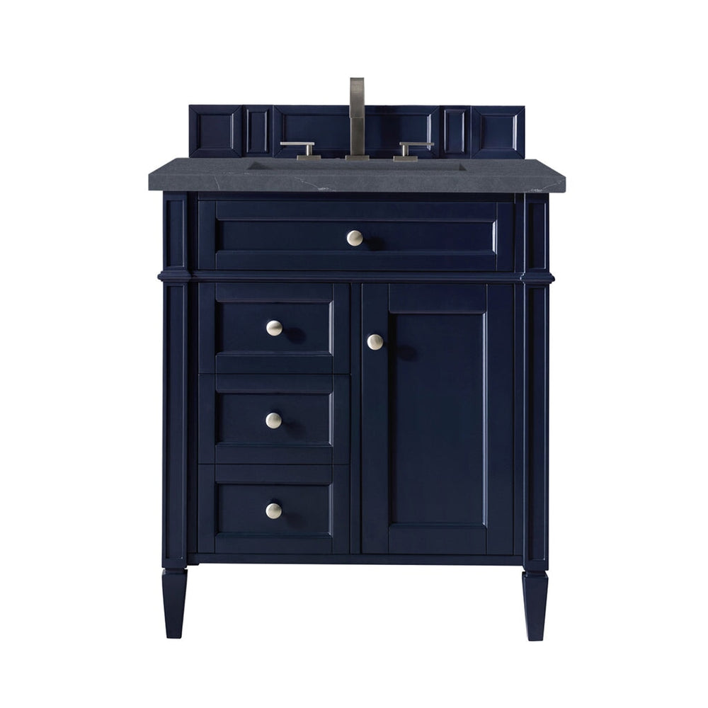 
                  
                    Brittany 30" Single Vanity in Victory Blue Single Bathroom Vanity James Martin Vanities Charcoal Soapstone Silestone 
                  
                