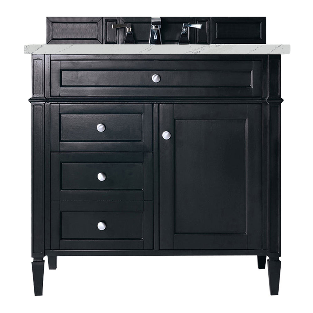 
                  
                    Brittany 36" Single Bathroom Vanity in Black Onyx Single Bathroom Vanity James Martin Vanities Ethereal Noctis Silestone 
                  
                