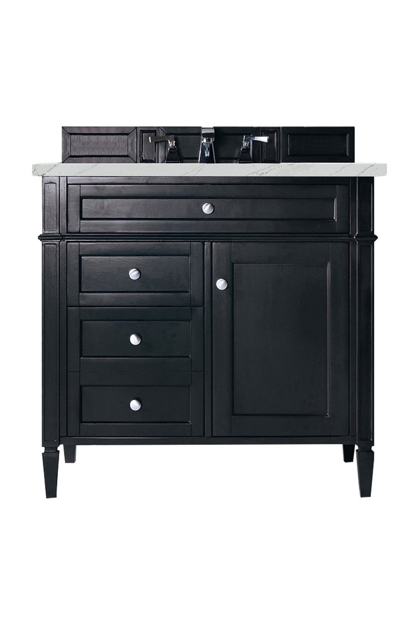 
                  
                    Brittany 36" Single Bathroom Vanity in Black Onyx Single Bathroom Vanity James Martin Vanities Ethereal Noctis Silestone 
                  
                